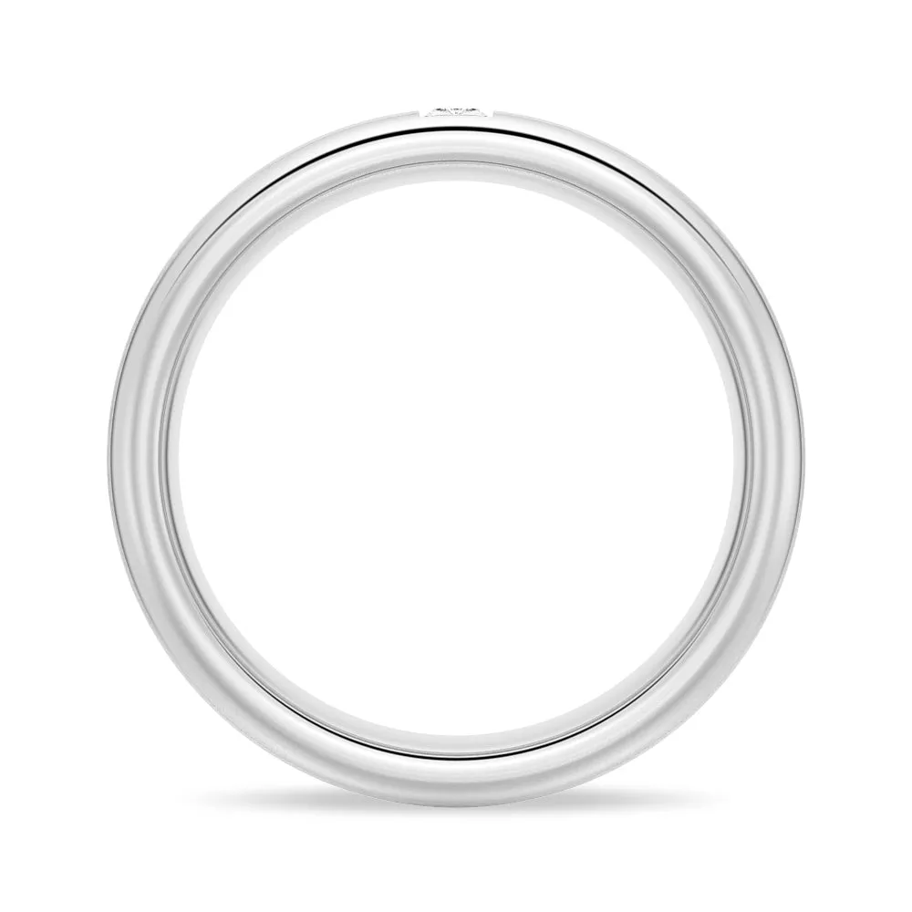 5.7mm Satin Finish Emerald Cut Moissanite Men's Wedding Band sold by MSBLUE Jewelry product image thumbnail 4