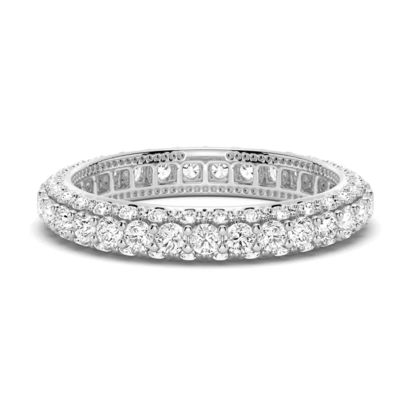 Micropavé Moissanite Eternity Wedding Band sold by MSBLUE Jewelry