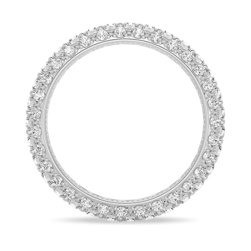 Micropavé Moissanite Eternity Wedding Band sold by MSBLUE Jewelry product image thumbnail 3