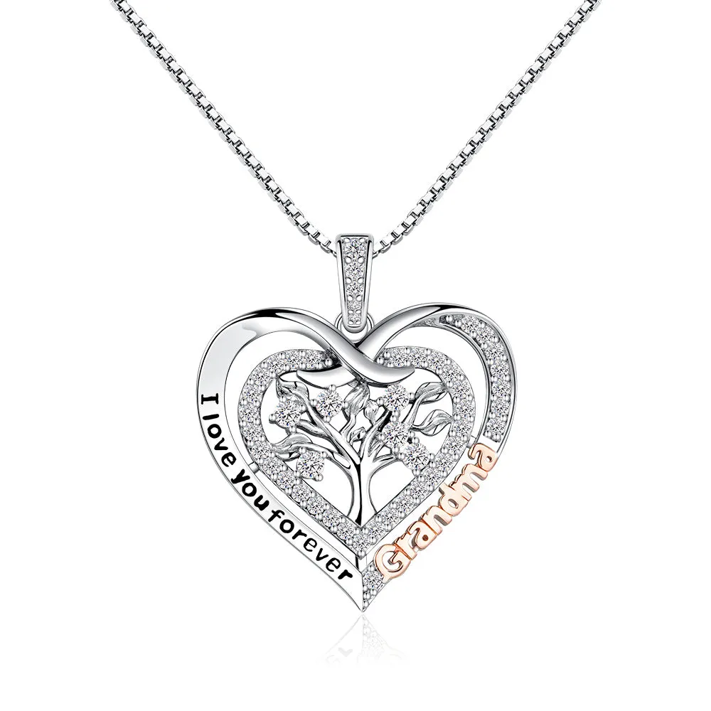 Heart of Life Family Tree Grandma Pendant sold by MSBLUE Jewelry