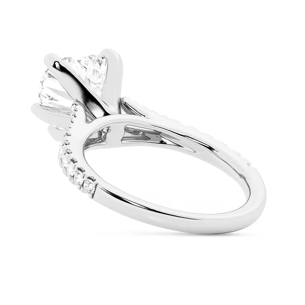 NEW Heart Shaped Split-Shank Moissanite Engagement Ring sold by MSBLUE Jewelry product image thumbnail 5