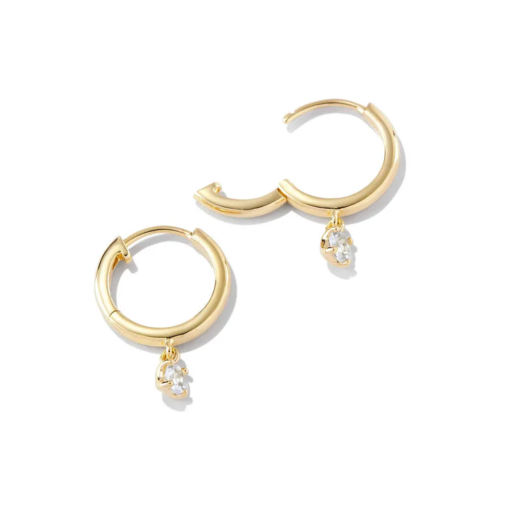 Round Lab Grown Diamond Hoop Earrings sold by MSBLUE Jewelry product image thumbnail 4