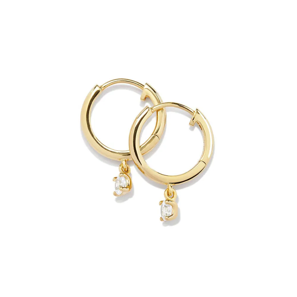 Round Lab Grown Diamond Hoop Earrings sold by MSBLUE Jewelry product image thumbnail 3