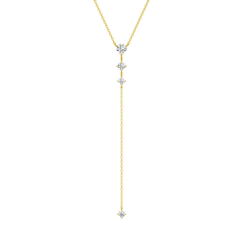 Classic Round Lab Grown Diamond Y Lariat Necklace sold by MSBLUE Jewelry product image thumbnail 2