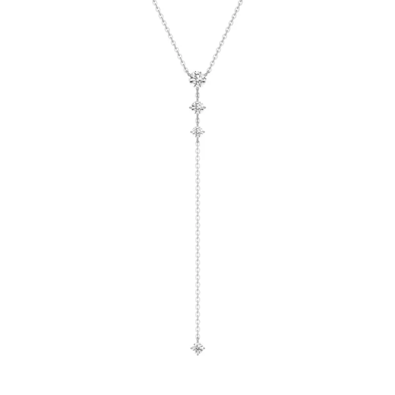 Classic Round Lab Grown Diamond Y Lariat  Necklace sold by MSBLUE Jewelry
