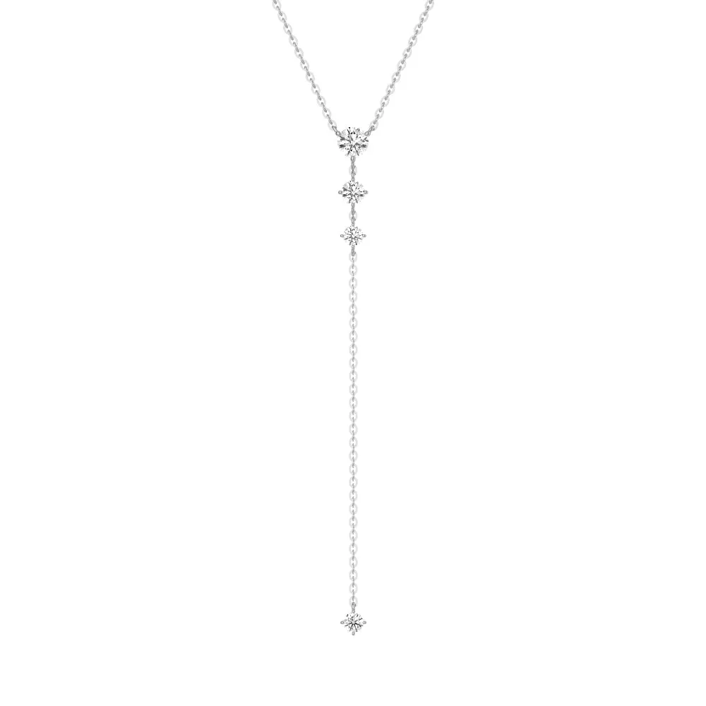 Classic Round Lab Grown Diamond Y Lariat Necklace sold by MSBLUE Jewelry