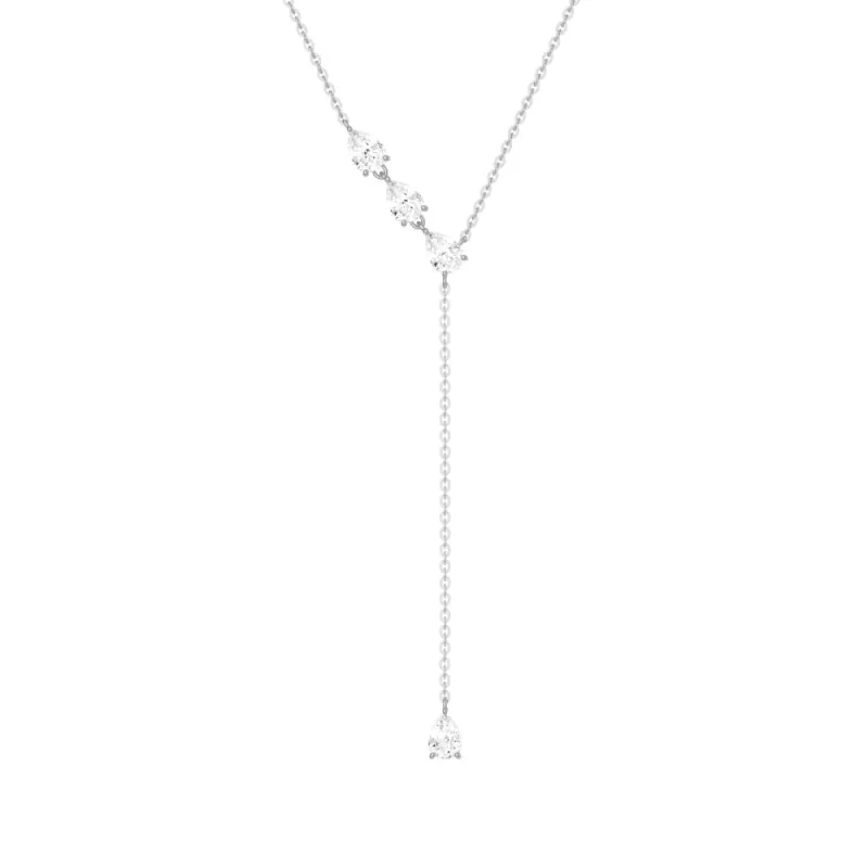 Chic Pear Shaped Lab Grown Diamond Y Lariat  Necklace sold by MSBLUE Jewelry