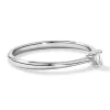 Two Tone Petite Emerald Cut Lab Grown Diamond Solitaire Promise Ring sold by MSBLUE Jewelry