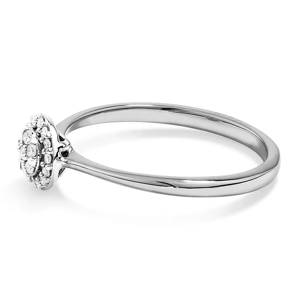 Round Cluster Lab Grown Diamond Promise Ring sold by MSBLUE Jewelry product image thumbnail 4
