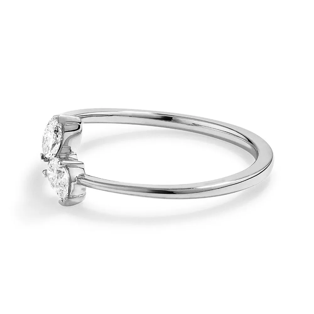 Marquise and Pear Cut Lab Grown Diamond Toi et Moi Promise Ring sold by MSBLUE Jewelry product image thumbnail 4