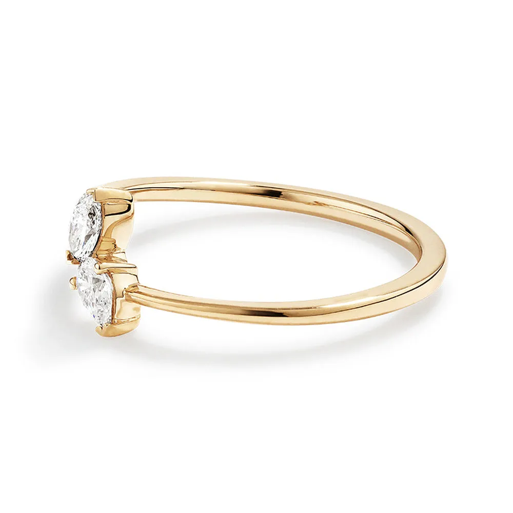 Marquise and Pear Cut Lab Grown Diamond Toi et Moi Promise Ring sold by MSBLUE Jewelry product image thumbnail 5