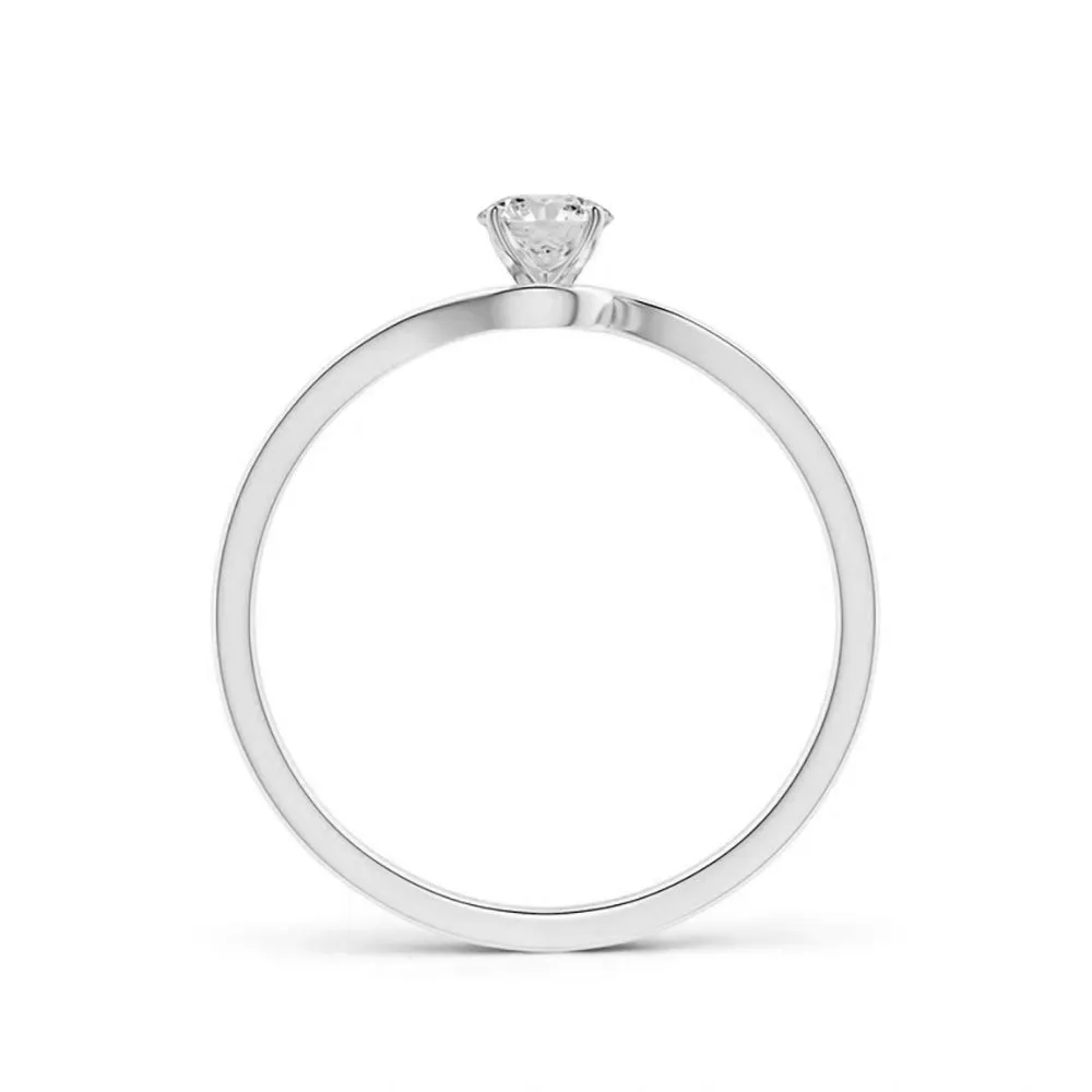 Classic Solitaire Round Lab Grown Diamond Twist Promise Ring sold by MSBLUE Jewelry product image thumbnail 4
