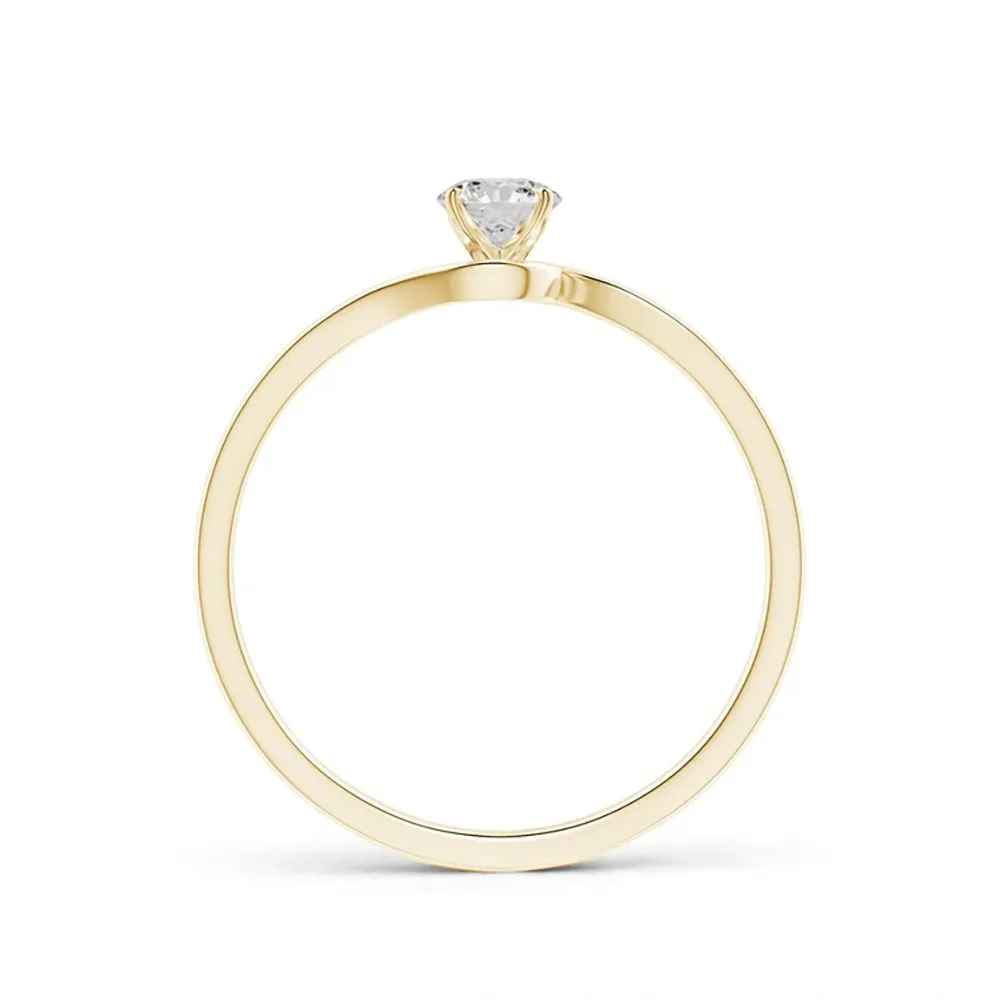 Classic Solitaire Round Lab Grown Diamond Twist Promise Ring sold by MSBLUE Jewelry product image thumbnail 5