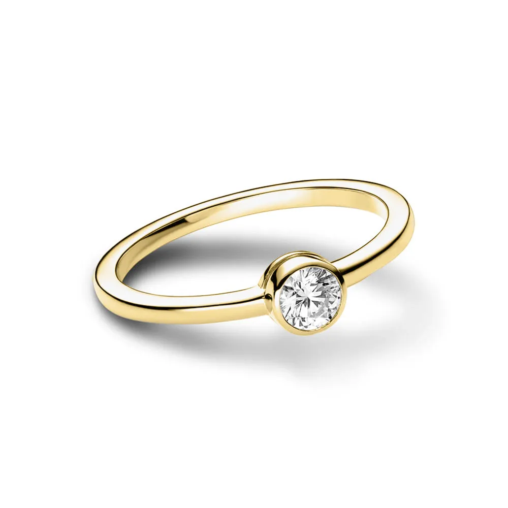 Petite Lab Grown Diamond Bezel Promise Ring sold by MSBLUE Jewelry product image thumbnail 2