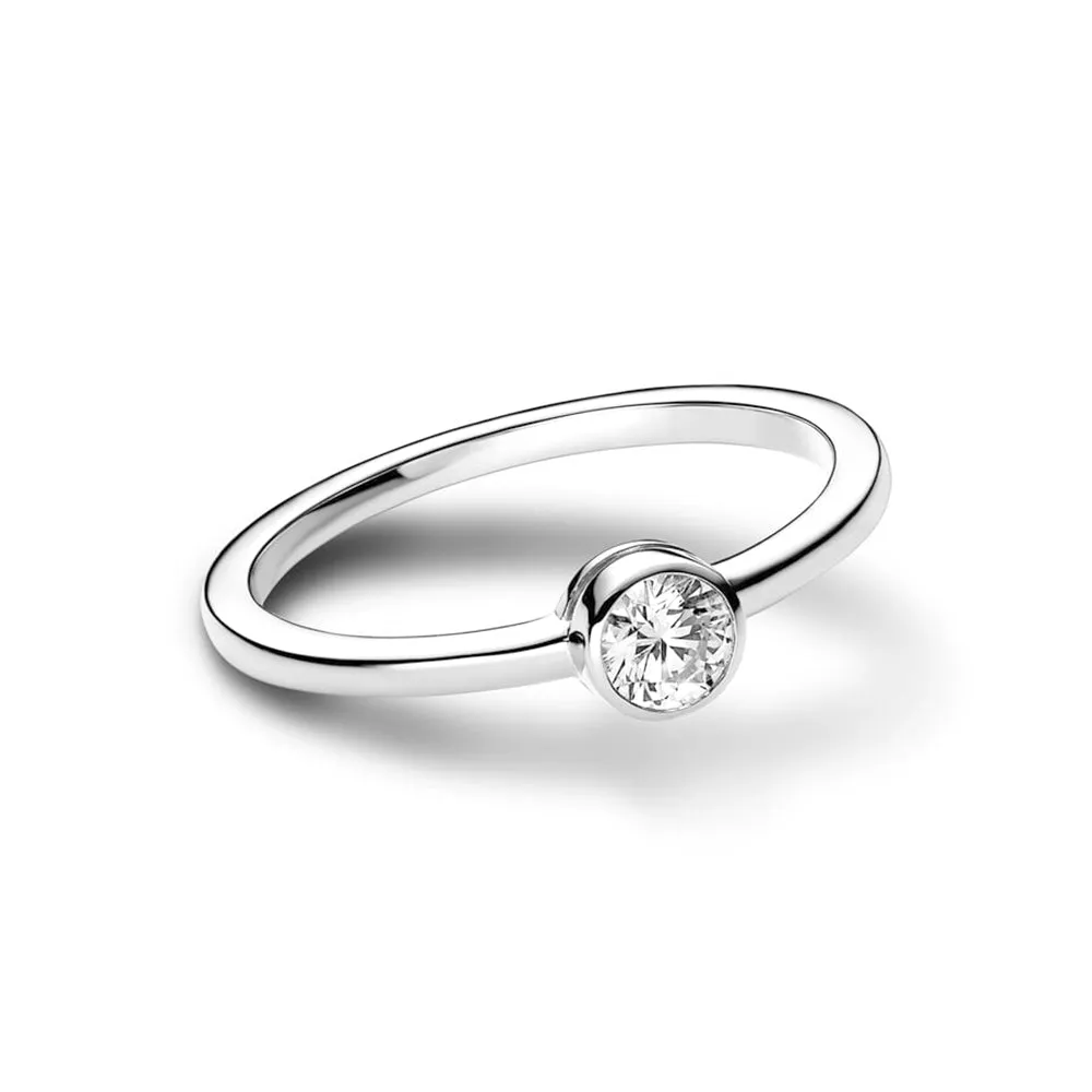 Petite Lab Grown Diamond Bezel Promise Ring sold by MSBLUE Jewelry