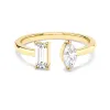 Baguette and Marquise Lab Grown Diamond Toi et Moi Promise Ring sold by MSBLUE Jewelry