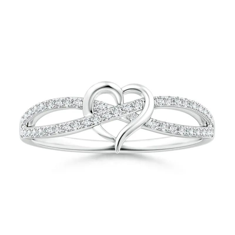 Lab Grown Diamond Infinity Heart Promise Ring sold by MSBLUE Jewelry