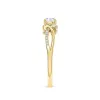 Three Stone Lab Grown Diamond Twisted Band Promise Ring sold by MSBLUE Jewelry