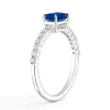 Lab Grown Sapphire and Diamond Promise Ring sold by MSBLUE Jewelry