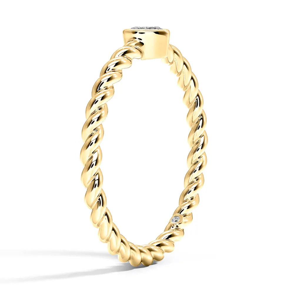 Heart Shaped Lab Grown Diamond Rope Promise Ring sold by MSBLUE Jewelry product image thumbnail 5