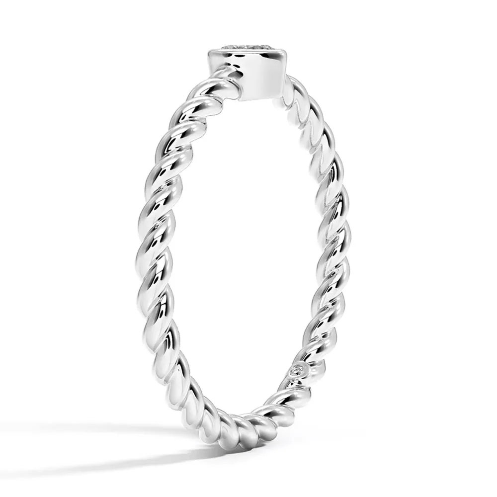 Heart Shaped Lab Grown Diamond Rope Promise Ring sold by MSBLUE Jewelry product image thumbnail 4