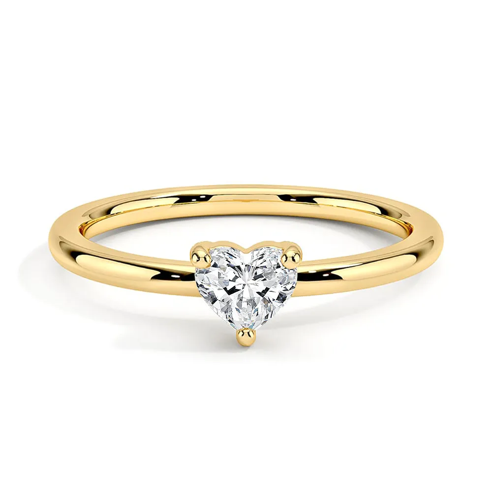Petite Heart Shaped Lab Grown Diamond Promise Ring sold by MSBLUE Jewelry product image thumbnail 2