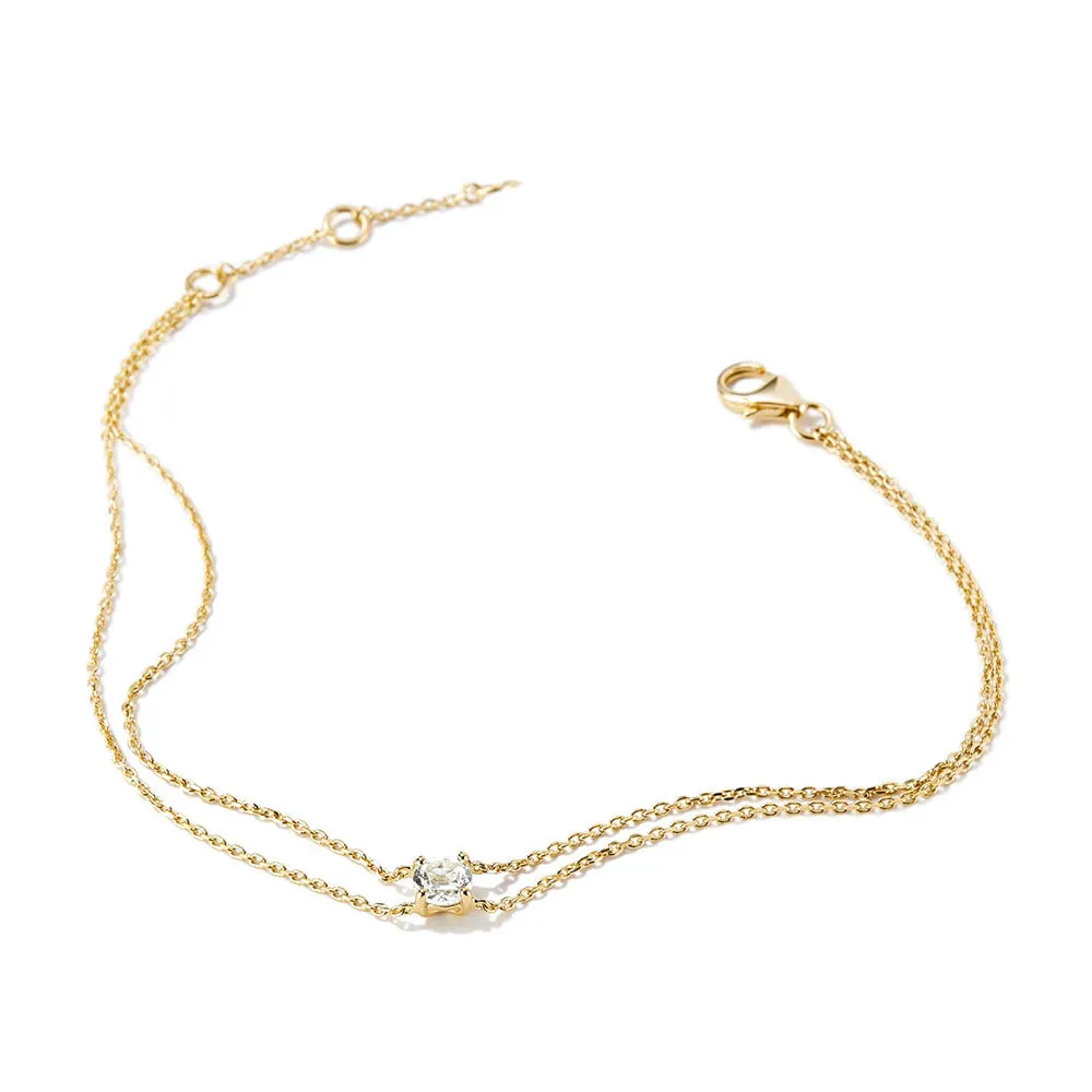 Layered Round White Sapphire Bracelet sold by MSBLUE Jewelry product image thumbnail 3