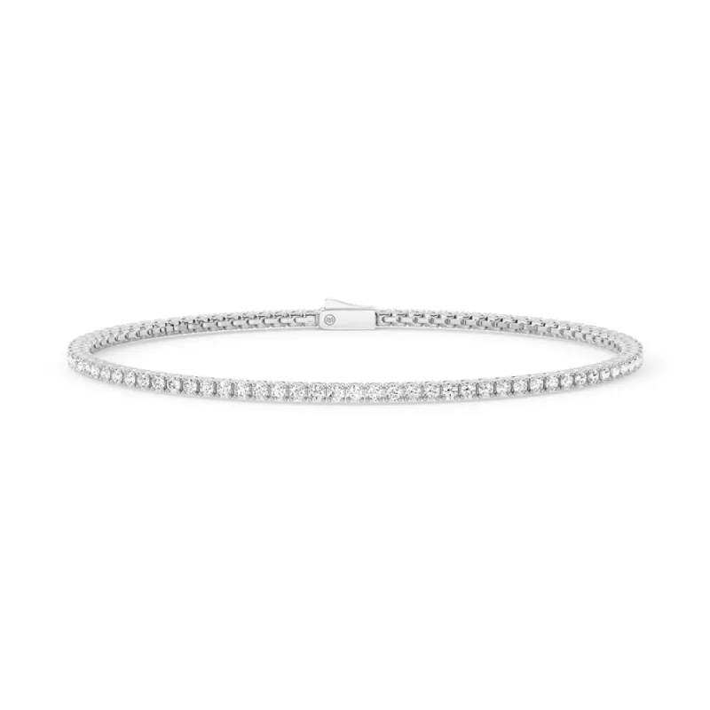 Floating U Prong 2.5mm Moissanite Tennis Bracelet made by MSBLUE Jewelry