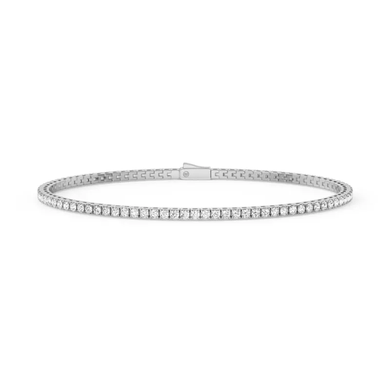 Classic 2.5mm Moissanite Basket Tennis Bracelet sold by MSBLUE Jewelry