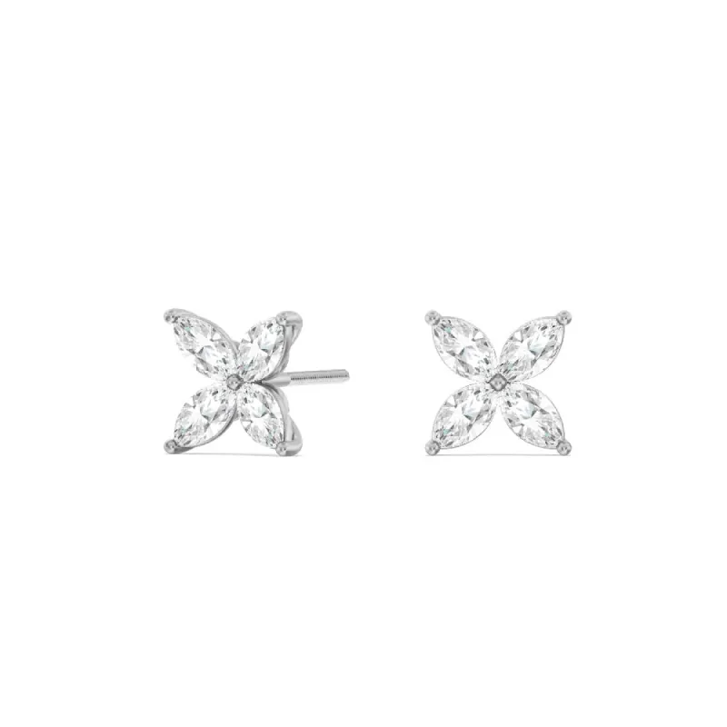 Bloom Moissanite Stud Earrings sold by MSBLUE Jewelry