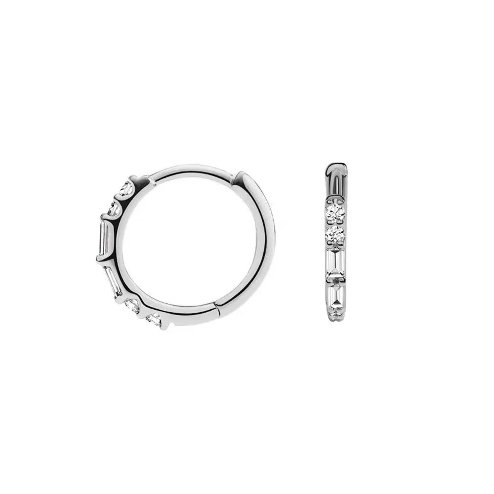 Eternal Radiance Hoop Lab Grown Diamond Earrings sold by MSBLUE Jewelry product image thumbnail 3