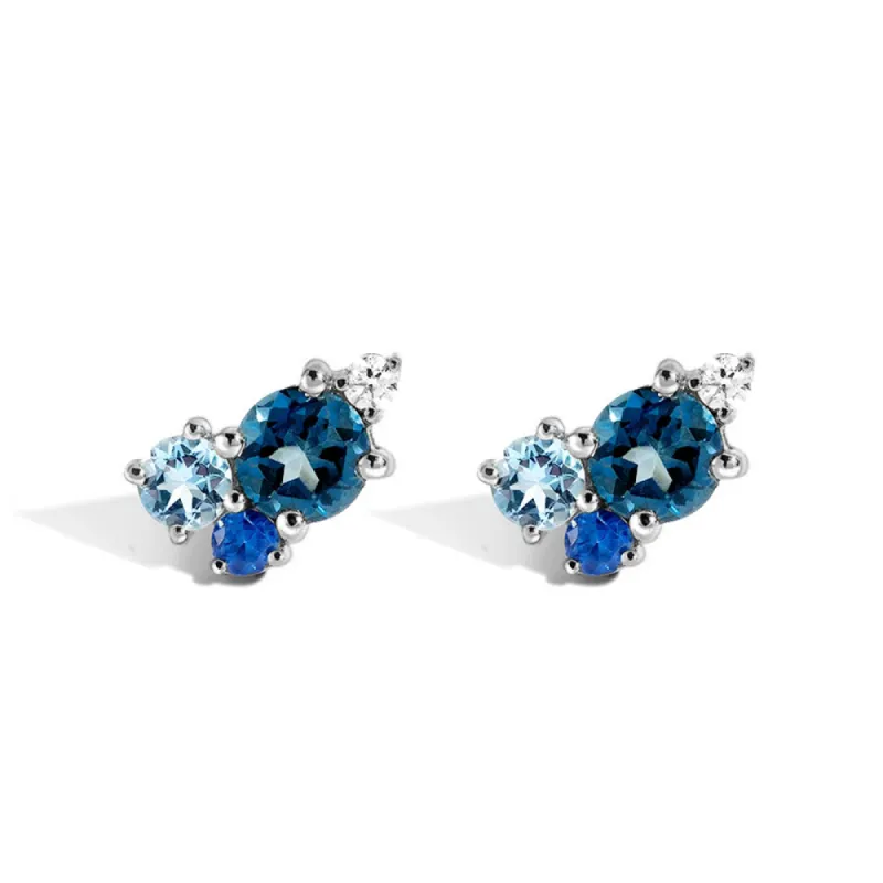 Ocean Breeze Cluster Earrings sold by MSBLUE Jewelry