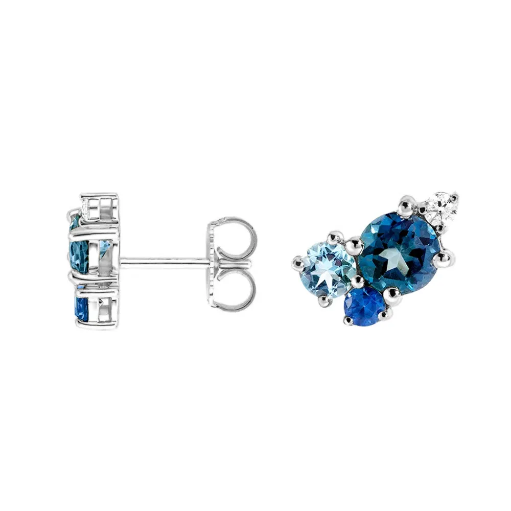 Ocean Breeze Cluster Earrings sold by MSBLUE Jewelry product image thumbnail 3