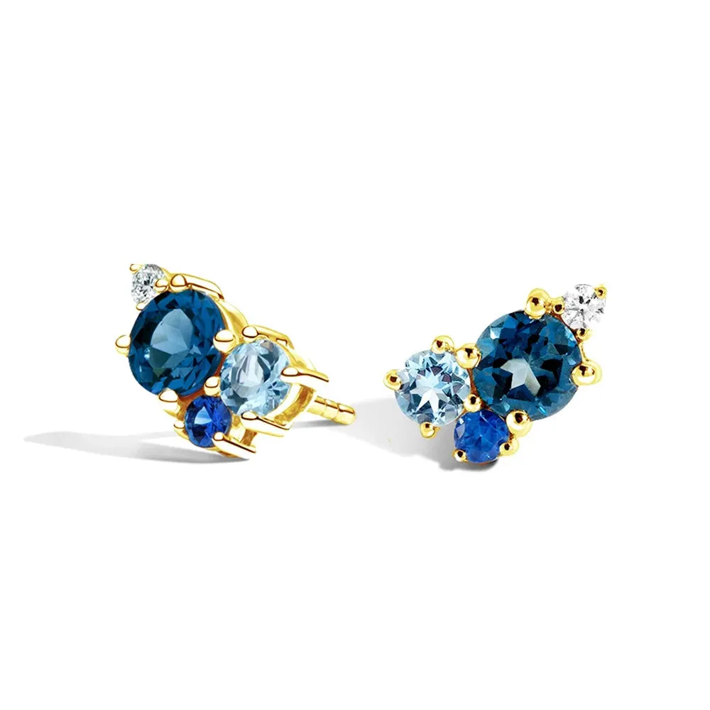 Ocean Breeze Cluster Earrings sold by MSBLUE Jewelry product image thumbnail 5