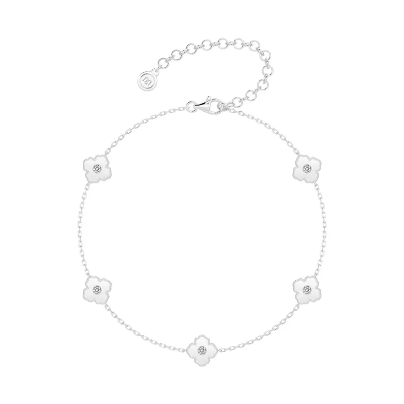 Lucky Hearts Four Leaf Clover Bracelet made by MSBLUE Jewelry