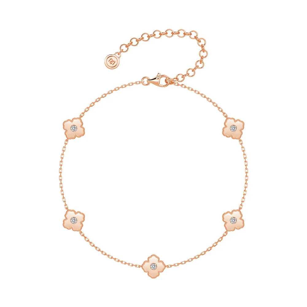Lucky Hearts Four Leaf Clover Bracelet sold by MSBLUE Jewelry product image thumbnail 3
