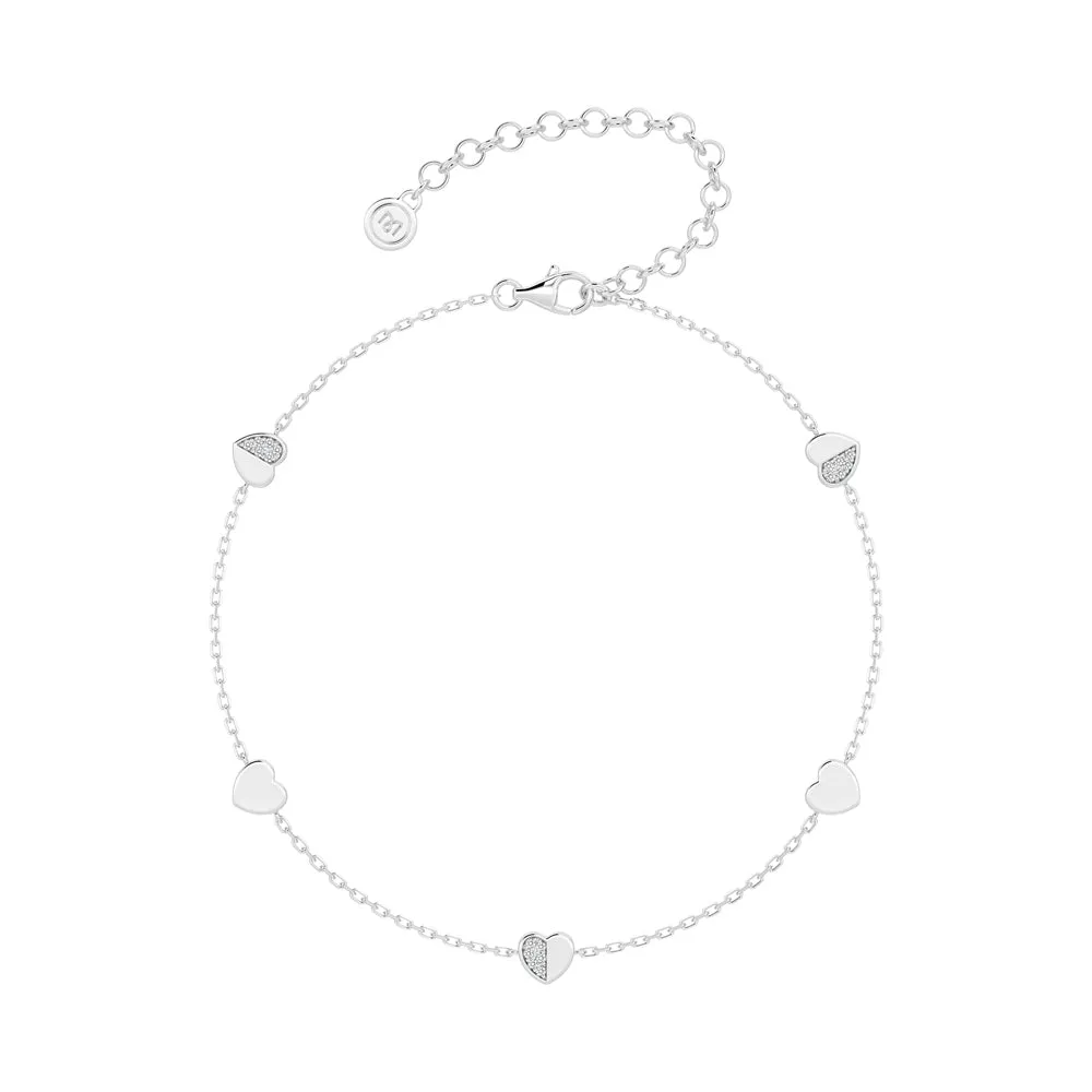 Heartfelt Bond Charm Bracelet sold by MSBLUE Jewelry