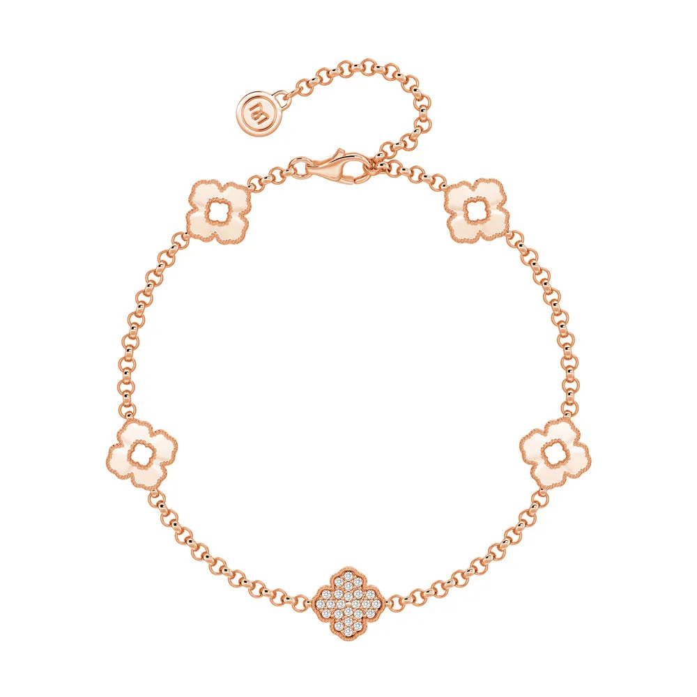 Clover Lucky Bloom Lab Grown Diamond Bracelet sold by MSBLUE Jewelry product image thumbnail 3