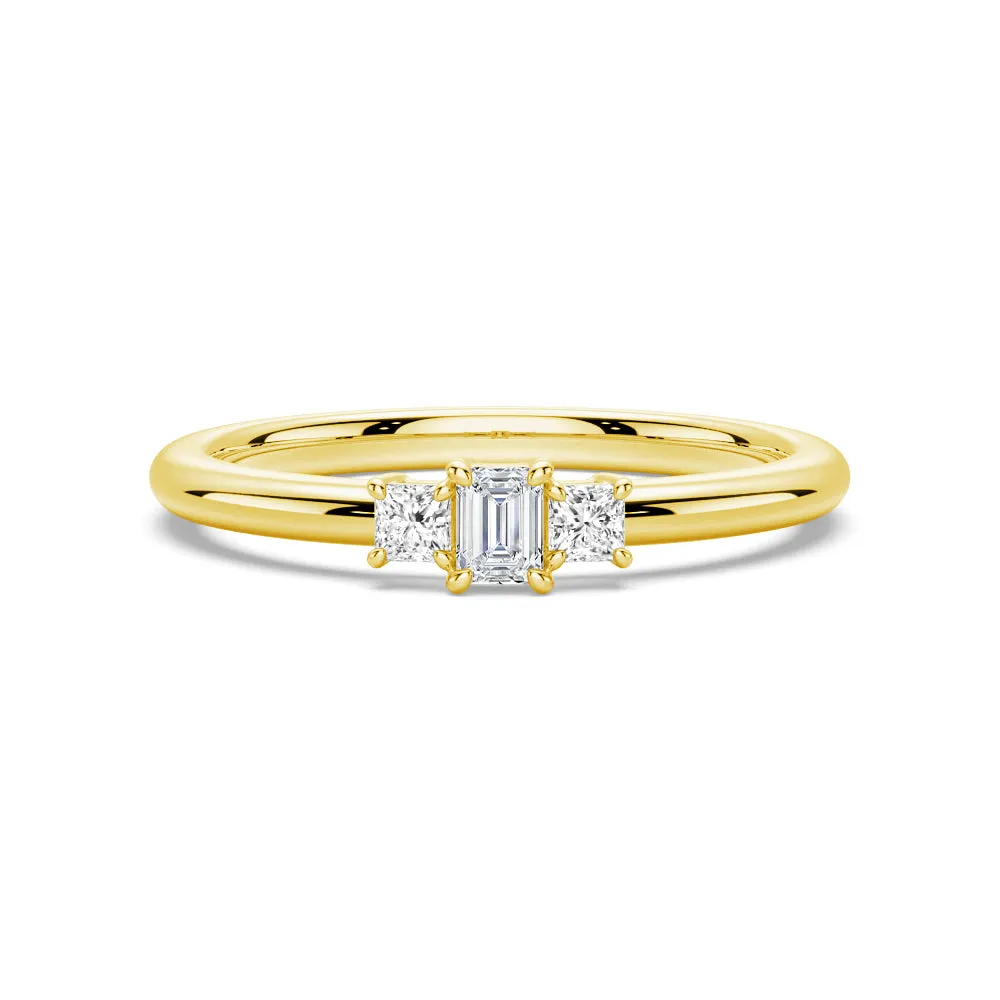 True Love Emerald Cut Lab Grown Diamond Promise Ring sold by MSBLUE Jewelry product image thumbnail 5