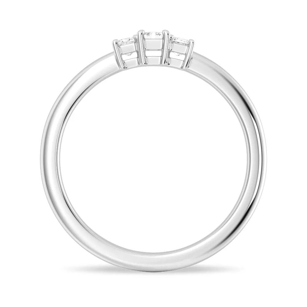 True Love Emerald Cut Lab Grown Diamond Promise Ring sold by MSBLUE Jewelry product image thumbnail 4