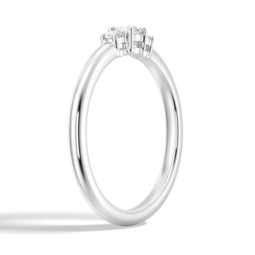 True Love Lab Grown Diamond Three Stone Promise Ring sold by MSBLUE Jewelry product image thumbnail 3