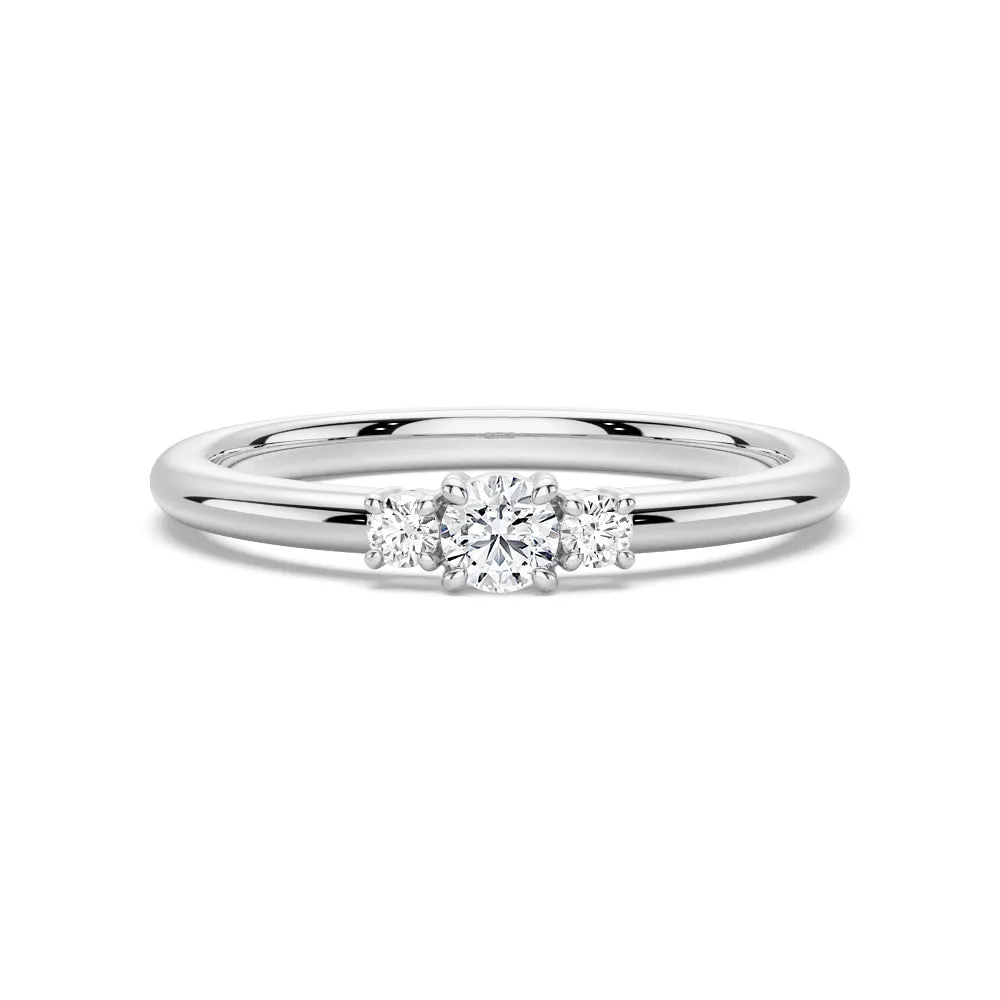 True Love Lab Grown Diamond Three Stone Promise Ring sold by MSBLUE Jewelry