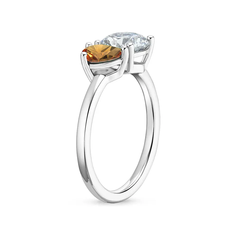 Personalized Toi et Moi November Promise Ring sold by MSBLUE Jewelry product image thumbnail 4
