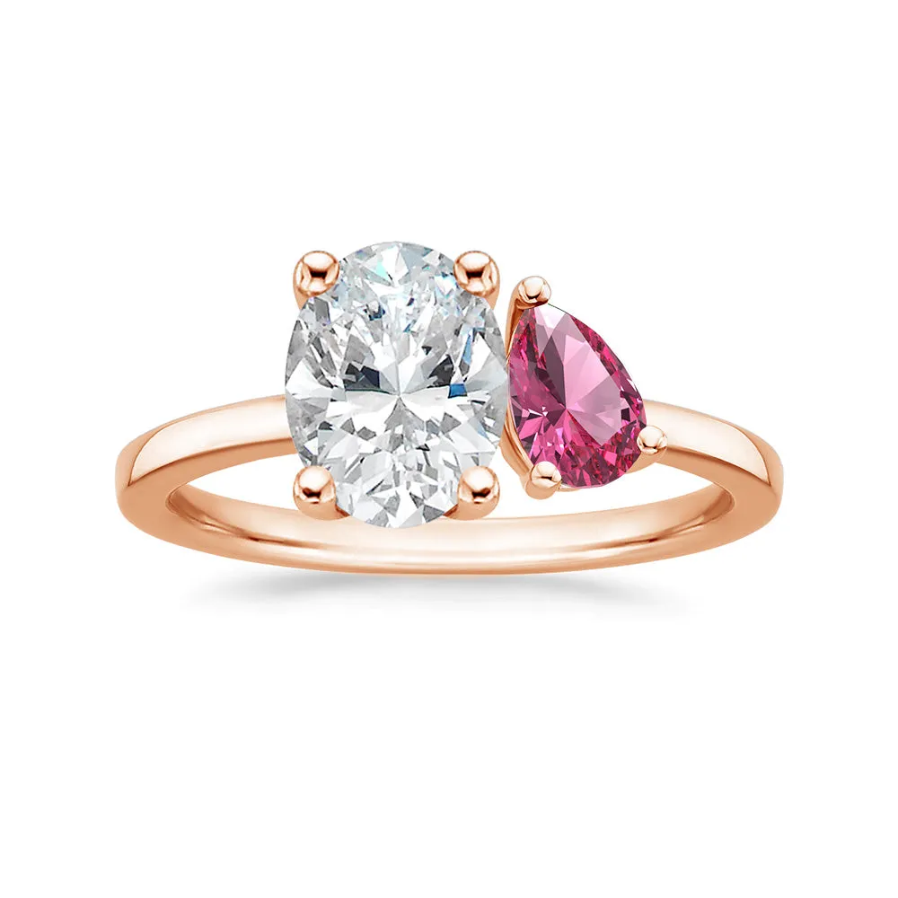 Personalized Toi et Moi October Promise Ring sold by MSBLUE Jewelry product image thumbnail 5