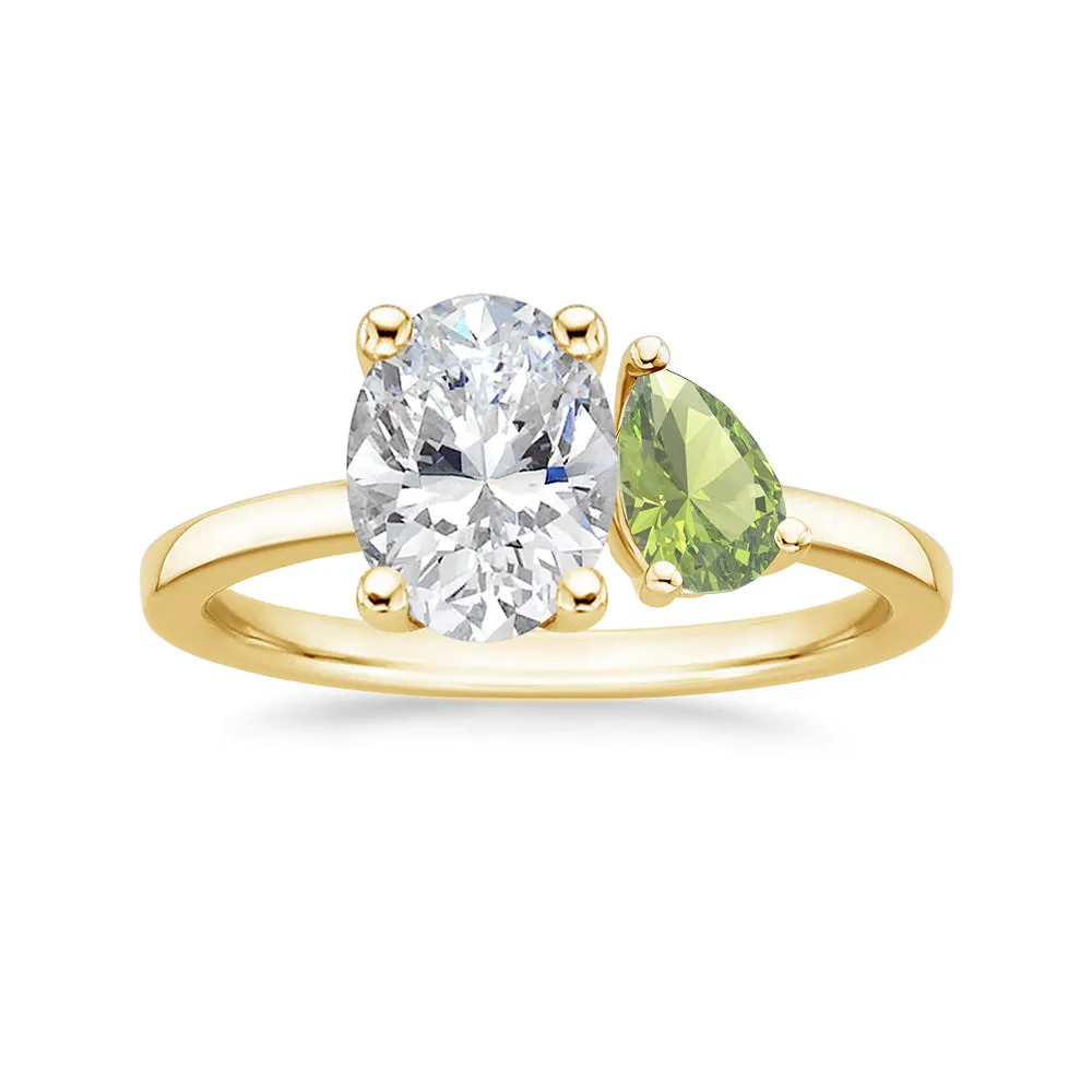 Personalized Toi et Moi August Promise Ring sold by MSBLUE Jewelry product image thumbnail 2