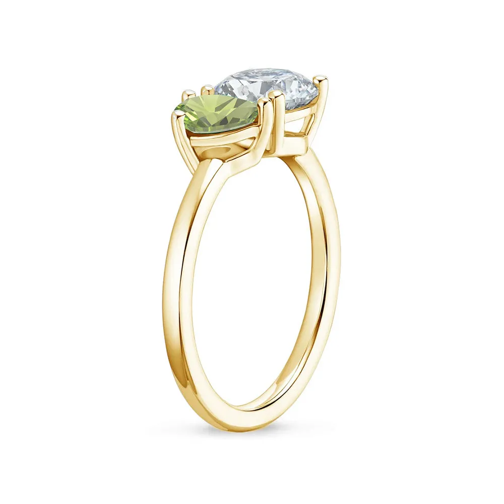 Personalized Toi et Moi August Promise Ring sold by MSBLUE Jewelry product image thumbnail 3