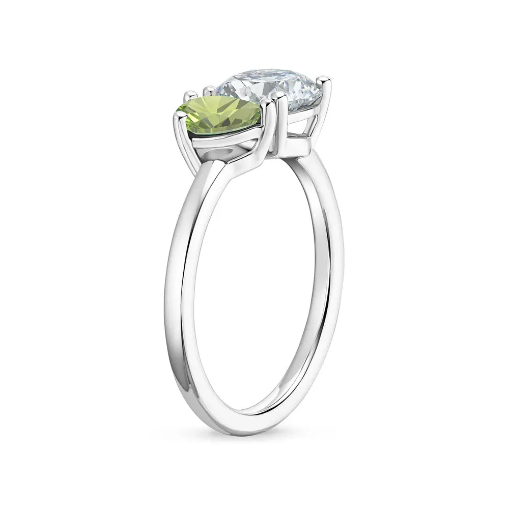 Personalized Toi et Moi August Promise Ring sold by MSBLUE Jewelry product image thumbnail 4