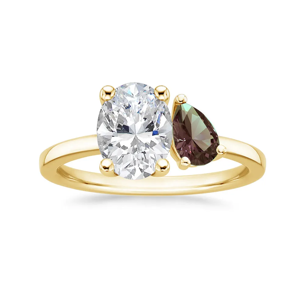 Personalized Toi et Moi June Promise Ring sold by MSBLUE Jewelry product image thumbnail 2