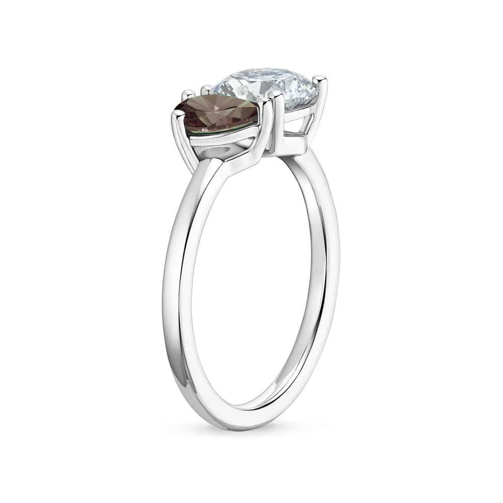 Personalized Toi et Moi June Promise Ring sold by MSBLUE Jewelry product image thumbnail 4