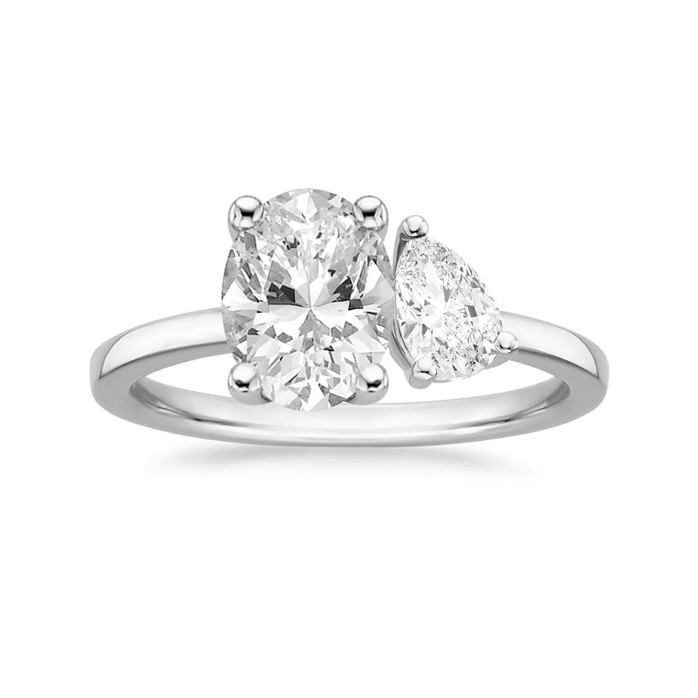 Personalized Toi et Moi April Promise Ring sold by MSBLUE Jewelry